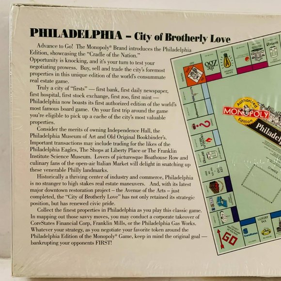 Vintage Monopoly Philadelphia Edition 1996 Board Game Eagles Phillies New Sealed - Picture 5 of 6